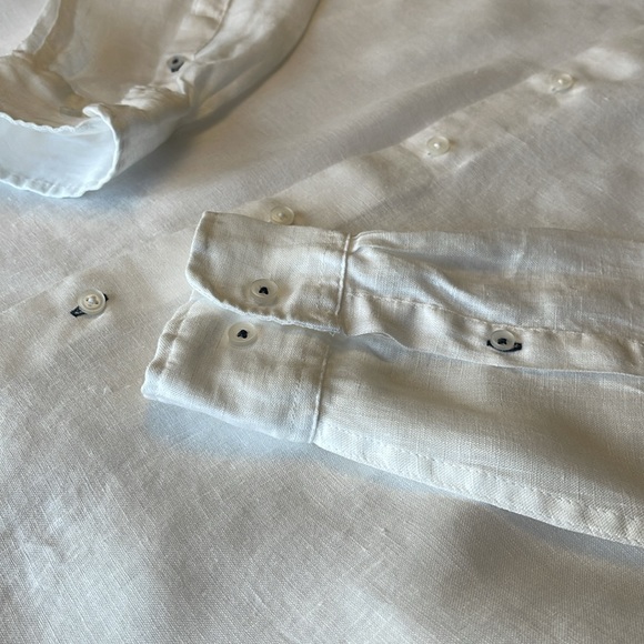 White Linen Blouse - Picture 3 of 7